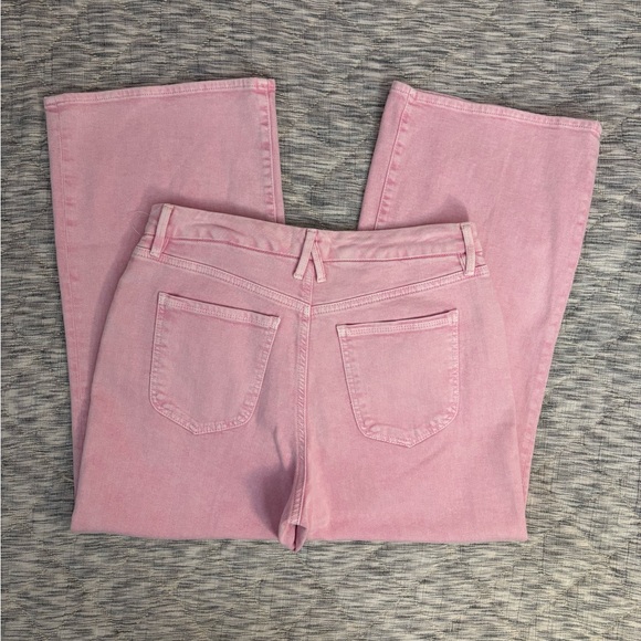 Good American Good Waist Cropped Palazzo Jeans In Rose Quartz Sz 10/30 NWT - - Picture 8 of 12
